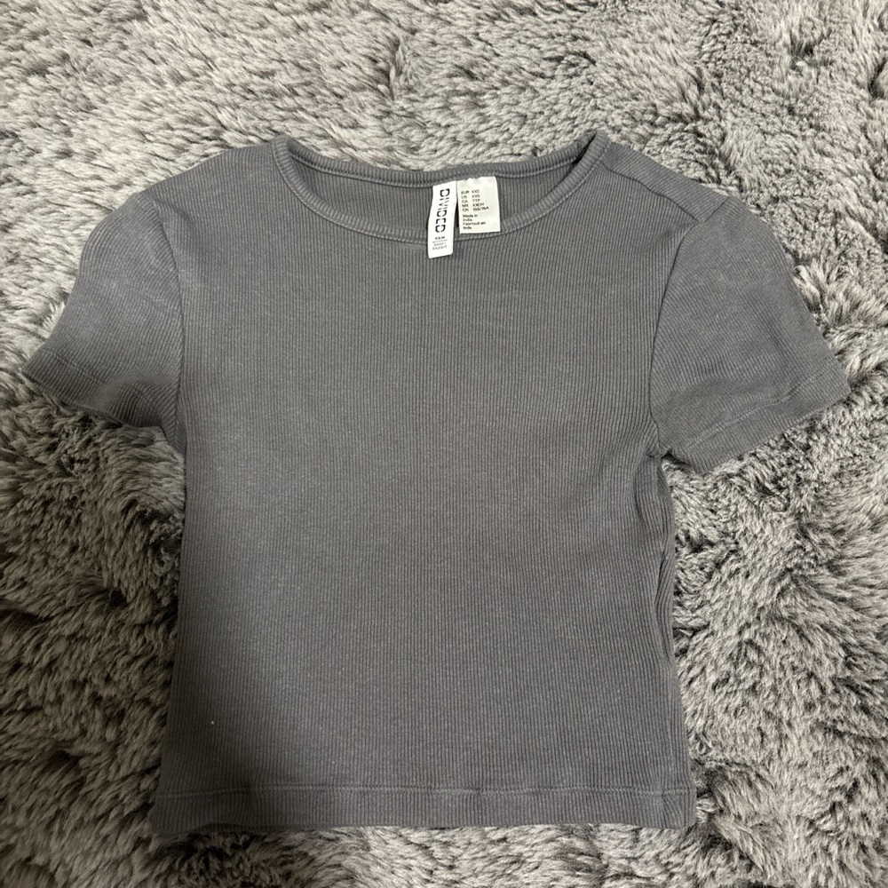 H&M Charcoal Short Sleeve Tee